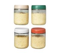 Tarros para avena nocturna, organizador hermético de 450 ml, tarros transparentes para avena durante la noche, para aderezo de ensaladas de frutas, verduras, pudín de chía, cereales, yogur, leche