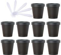 Tarros para cosméticos, 10 PC 50 ml Máscara rosa Tazón for mezclar Frascos de almacenamiento de plástico vacíos 50 g con revestimiento interior for almacenamiento Cuerpo Mano Crema facial Loción Gel 5