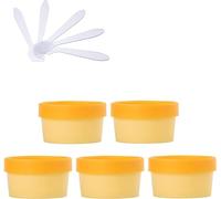 Tarros para cosméticos, 5 PC 200 ml Máscara rosa Tazón for mezclar Frascos de almacenamiento de plástico vacíos 200 g con revestimiento interior for almacenamiento Cuerpo Mano Crema facial Loción Gel