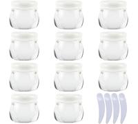 Tarros para cosméticos, Paquete de 12, frascos de cosméticos de plástico de 10 ml de color rosa vacío, recipiente for bálsamo labial, loción, recipiente de almacenamiento, crema facial, botella de via