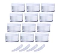 Tarros para cosméticos, Paquete de 12, frascos de cosméticos de plástico Transparentes vacíos de 200 g con Tapa de Rosca, Recipiente de 200 ml for mascarilla Facial, lociones y Crema(200ml)