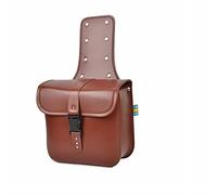 TARSHYRY Alforjas Impermeables de Cuero PU para Motocicleta, Bolsa Lateral, Bolsas de Almacenamiento Colgantes, par (Brown)