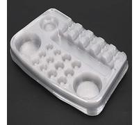 TARSHYRY Bandeja de Soporte de Plástico Desechable, Solución de Almacenamiento Segura y Práctica, Ligera, Portátil, para Artistas, 10 Uds. Bandejas Transparentes