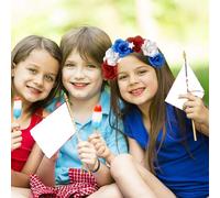TARSHYRY Bandera Diabina Cabello Rojo Rojo y Azul Diadema Tabilla Piel Día de Independencia 4 de Julio Accesorios para el Cabello para la Celebración de la (Modelo B: diadema)