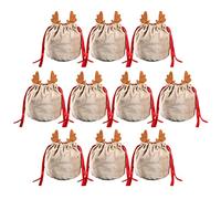 TARSHYRY Bolsa con Cordón de Navidad Bolsas de Regalo de Asta Bolsa Decorativa de Terciopelo para Decoraciones Navideñas Rellenos de Medias para árboles Favores de Fiesta 13x15 Cm 10 (02)
