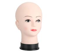 TARSHYRY Cabeza de maniquí para Pelucas, Cabezal de Peluca PVC Massage Practice Modelo Cabeza Maquillaje Baldo Baldo Mannequin Head Model, para Mostrar y Sombreros