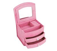 TARSHYRY Caja de Almacenamiento de Joyas, Almacenamiento Joyas 4 Colores 3 Capas 3 Capas Joyería para PULLADAS Anillas Pulseras Cabecillo Joyeros Joyería (Pink)