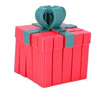 TARSHYRY Caja de Regalo Impresa en 3D Juguete Modelo de Rompecabezas Divertido Adorno de Juego de Apilamiento Intercambiable Móvil Regalo de Juego Sensorial para Niños Adultos (Rojo y Verde)