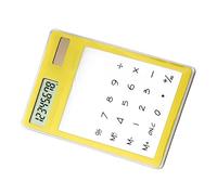 TARSHYRY Calculadora LCD de 8 Dígitos con Energía Solar, Pantalla Táctil Transparente Portátil para Uso en la Oficina, la Escuela y el Hogar (Yellow)