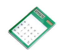TARSHYRY Calculadora LCD de 8 Dígitos con Energía Solar, Pantalla Táctil Transparente Portátil para Uso en la Oficina, la Escuela y el Hogar (Green)