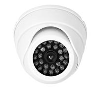 TARSHYRY Cámara de Seguridad Falsa, Simulación de Cámara Domo con Simuladas con Luz LED para Exteriores para el Hogar