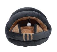 TARSHYRY Cartoon Washable Cat Cave Semi Acogedora Cama para Mascotas para Otoño e Invierno Gris (M)