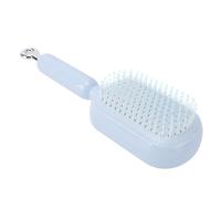 TARSHYRY Cepillo de Pelo Retráctil, Peine de Masaje con Cojín de Aire con un, Autolimpieza Retráctil y Antiestático, para Todo Tipo de Cabello, Cabello Largo, Cabello Fino y Suave, Salón (BLUE)