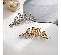 TARSHYRY Clips de Garra de Aleación de Metal para Mujeres Accesorios para el Cabello Lindos Rizados Clips de Cabello Grueso Barrete Jaw, Agarres de Cabello Elegantes Duraderos para (4PCS)