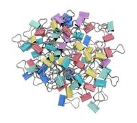 TARSHYRY Clips en Forma de Corazón, Paquete de 100 Clips Metálicos Coloridos con Fuerte Poder de Sujeción, para Organizar Archivos, Documentos, Suministros de Oficina