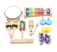 TARSHYRY Coloridos Instrumentos de Percusión de Madera Conjunta de Música para Niños Educación Temprana con Bolsa de Transporte