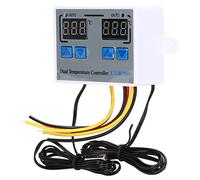 TARSHYRY Controlador de Temperatura y Humedad de Doble Pantalla con Sensor 10K para Calefacción y Refrigeración, Interruptor de Termostato de 12V