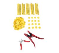 TARSHYRY Croticillas Auriculares para Ganado, Etiquetas de Identificación de Plástico para Animales con Alicates Aplicadores y Extractores, para la Gestión de Explotaciones Ganaderas de