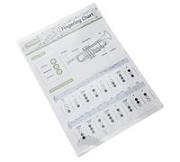 TARSHYRY Gráfico de Acordes de Trompeta, Material de Papel de Arte Premium Conveniente de Transporte de Trajes de Transporte Perfectamente para Estudiantes y Principiantes (Mesa de acordes pequeña