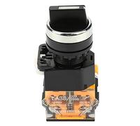 TARSHYRY Interruptor Giratorio Selector de Reinicio Automático Momentáneo de 22 Mm para Arrancador Electromagnético, LA38-11X22 de 2 Posiciones para Control Industrial