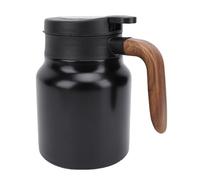 TARSHYRY Jarra de café Al Vacío Aislada de 1000 Ml, Hervidor Térmico de Acero Inoxidable de Doble Pared con Infusor Extraíble para Agua Caliente, Bebidas Heladas, té y Jugo sin BPA (negro mate)