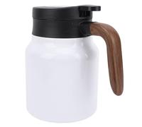 TARSHYRY Jarra de café Al Vacío Aislada de 1000 Ml, Hervidor Térmico de Acero Inoxidable de Doble Pared con Infusor Extraíble para Agua Caliente, Bebidas Heladas, té y Jugo sin BPA (WHITE)