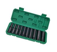 TARSHYRY Juego de Llaves de Vaso con Accionamiento de 1/2 ", Adaptador de Tuerca Hexagonal de 10mm y 24mm para Juego de Herramientas de Taladro de Aire con Trinquete Eléctrico, 10 Uds.