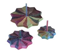 TARSHYRY Juguete Sensorial de Estrella Impresa en 3D Juguete de Estrella Expandido 3D Antiestrés Giratorio con Dedo Poligonal con para Mejorar la Concentración y Aliviar el (Amarillo Azul Púrpura)