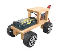 TARSHYRY Kit de Motor Eléctrico para Coche, Kits de Manualidades Energía Eólica de Madera DIY Energía Eólica Eléctrica Hecha a Mano con Motor Fácil de Montar y Desmontar Coche de Bricolaje para