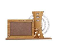 TARSHYRY Marco de Calendario Perpetuo, Diseño de Rueda Giratoria, Marco de Fotos de Calendario Eterno con Inserción de Fotos Personalizable, para Decoración de Escritorio de Oficina en (Rueda de la