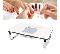 TARSHYRY Mesa de Manicura Plegable Profesional para Técnicos de Uñas, Escritorio Portátil para Técnico de Uñas con Muñequera, Estación de Trabajo de Salón SPA para Uso Doméstico y de (Enchufe de la