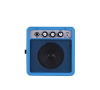TARSHYRY Mini Amplificador de Guitarra Altavoz 5W con Entradas de 3.5 Mm y 6.35 Mm de 1/4 Pulgadas Ajuste de Tono de Volumen Overdrive Portable Ligero para Uso Interno y Exterior (Blue)