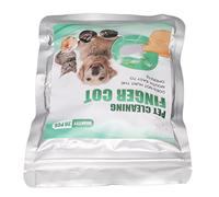 TARSHYRY Paquete de 20 Toallitas Dentales para Dedos de Mascotas para Control de Placa y Sarro, Almohadillas Portátiles para el Cuidado Bucal para Perros y Gatos, Herramienta de Dientes Fácil de