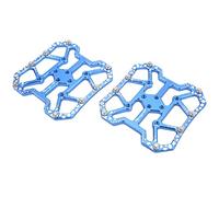 TARSHYRY Par de Adaptadores de Pedales Automáticos, Disco Autoblocante para Ciclismo, Plataforma de Pedales de Bicicleta Compatibles con (Blue)