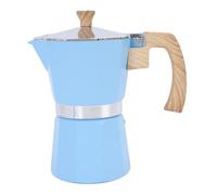 TARSHYRY para Estufa, Moka de 300 Ml con Válvula única para una Mejor Extracción, de Aleación de Aluminio para Uso Doméstico y de Camping, Color azul.