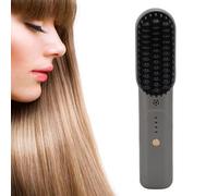 TARSHYRY Peine Inalámbrico de Cabello, Hierro Recargable de Peinado para Cabello Recto y Rizado, Calefacción de Cerámica de Metal, 3 Configuraciones de Temperatura (Grafito)