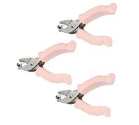 TARSHYRY Perforadora Precisa de 3 Mm, Herramienta de Mano de Apertura única para Papel, Marcapáginas, Cartón, 3 Piezas, Hierro Rosa