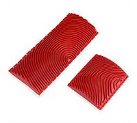 TARSHYRY Pincel de Pared de Goma Granulado de Madera, Herramientas de Pintura, Patrón de Textura, Herramienta para Decoración del Hogar, Proyectos de Bricolaje, 6 y 3 Pulgadas, 2 uds. (rojo)