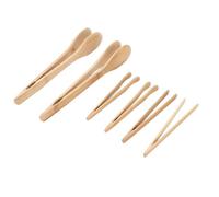 TARSHYRY Pinzas de Madera Multiusos Reutilizables y Duraderas para Recoger Queso, Ensaladas, Frutas, Pan, Tocino y carnes. Juego de 6 Pinzas que Incluye Rectas curvas.