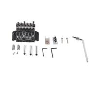 TARSHYRY Puente Tremolo, Piezas de Guitarra Eléctrica Doble Rocking Spring Stabilizer Dispositivo con Manantiales y Manivelas de Guitarra Eléctrica para para (SILVER)