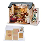 TARSHYRY Tiny Home, Tiny House Mini House Building Kit con LED Wooden Muebles Muebles de Juguete Modelo para Adultos, 8.3x4.9x5.7in