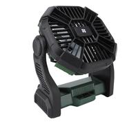 TARSHYRY Ventilador para Acampar Al Aire Libre Ventilador Profesional Eficiente para Tienda de Campaña Recargable por USB con Linterna LED para Acampar, Caminar, Mochilear, Viajar, Material (verde