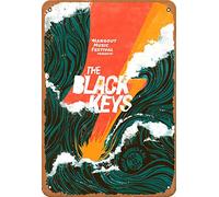 TarSign The Black Keys - Letrero de hojalata tradicional vintage con logotipo 12 y 8, decoración de pared llamativa