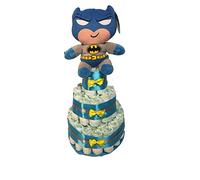 Tarta de pañales Batman (Talla 2 (3-6 kg)) by MomentosGourmet . Añade tu dedicatoria personalizada. Regalo para bebé muy práctico. Cesta Canastilla recién nacido. Diaper Cake
