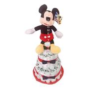 Tarta de pañales Mickey mousse (Talla 2 (3-6 kg)) by MomentosGourmet Añade tu dedicatoria personalizada. Regalo para bebé muy práctico. Cesta Canastilla recién nacido. Diaper Cake