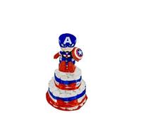 Tarta de pañales The Avengers Capitán América (Talla 2 (3-6 kg)) by MomentosGourmet Añade tu dedicatoria personalizada. Regalo para bebé muy práctico. Cesta Canastilla recién nacido. Diaper Cake
