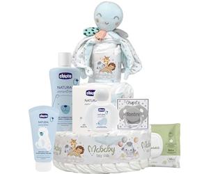 Tarta Pañales Mi Pulpito 42 Pañales Pingo Talla 2 Dou Dou Sonajero Pulpo Chupete Personalizado Set Cosmética Bebé Toallitas Gel Hidratante Agua Perfumada Regalo Recién Nacido Canastilla Baby Shower