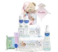 Tarta Pañales Mis Primeros Cuidados 42 Pañales Pingo Talla 2 Set Aseo Bebé Gel Champú Crema Hidra Bebé Agua Peinado Toallitas Dou Dou Osito Personalizado Regalo Recien Nacido Baby Shower