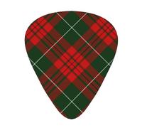Tartán escocés navideño,12 púas de guitarra, 3 grosores diferentes para guitarra acústica, bajo y ukelele