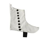 Tartanista - Polainas gaitero/tamborilero para kilt escocés/irlandés - Blanco - Botones negros - 47